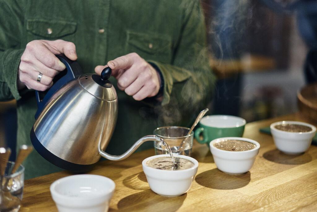 A person Mastering the art of Natural coffee brewing.